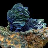 Azurite with MalachiteMorenci Mine, Morenci, Copper Mountain District, Shannon Mountains, Greenlee County, Arizona, USA6.6cm x 5.4cm (Author: rweaver)
