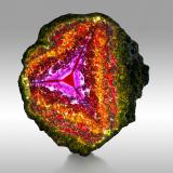 Fluor-liddicoatite<br />Fianarantsoa Province, Madagascar<br />22.5 x 21 cm<br /> (Author: MIM Museum)