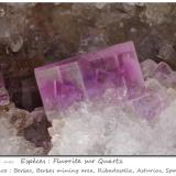FluoriteZona minera de Berbes, Berbes, Ribadesella, Comarca Oriente, Principado de Asturias (Asturias), Españafov 16 mm (Author: ploum)
