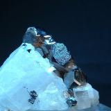 Carrollita<br />Mina Kamoya South II, Kamoya, Distrito Kambove, Cinturón de cobre de Katanga, Katanga (Shaba), República Democrática del Congo (Zaire)<br />4 x 3 cm. El grupo de los tres cristales mide 2,5 cm. x 1 cm.<br /> (Autor: Felipe Abolafia)