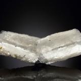 Bertrandite<br />Golconda pegmatite, Governador Valadares, Vale do Rio Doce, Minas Gerais, Brazil<br />7.5 x 2.5 x 1.5 cm / main crystal: 4.1 cm<br /> (Author: MIM Museum)