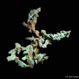 Cobre.<br />Mina Bou Nahas, zona minera Oumjrane, Comunidad Alnif, Provincia Tinghir, Región Drâa-Tafilalet, Marruecos<br />30x30 mm<br /> (Autor: Jesus Franquesa Baucells)