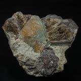 Topaz, Zinnwaldite, AlbitePegmatite 569, Khoroshiv (Volodarsk-Volynskii), Zhytomyr Oblast, Ukraine12.5 x 12.8 cm (Author: am mizunaka)