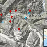 Aquí se puede ver la localización de Chumar Bakhoor, un precioso lugar en la cordillera del Karakórum (Himalaya) a unos 4450 m sobre el nivel del mar. Basado en Google Maps. (Autor: Carles Millan)