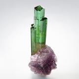 Elbaite, Lepidolite<br />Barra de Salinas, Coronel Murta, Jequitinhonha, Minas Gerais, Brazil<br />32 x 20 x 18 mm<br /> (Author: TamaHiguchi)