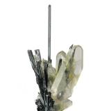 Stibnite, Baryte
Xikuangshan Sb deposit, Lengshuijiang Co., Loudi Prefecture, Hunan Province, China
118 mm tall x 38 mm wide

Close-up view (Author: Carles Millan)