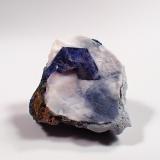 Benitoite, Natrolite<br />California State Gem Mine (Benitoite Gem Mine), San Benito River headwaters area, Santa Rita Peak, New Idria District, San Benito County, California, USA<br />34 mm x 30 mm x 13 mm<br /> (Author: Don Lum)