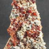 Grossularia [Grossular] (variedad hessonita) y Clinocloro [Clinochlore]<br />Bellecombe, Châtillon, Valle de Aosta (Val d'Aosta), Italia<br />6 x 3 cm.<br /> (Autor: Felipe Abolafia)