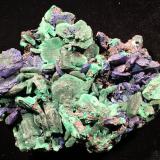 Azurite, Malachite<br />Khanong open pit, Sepon Mine, Vilabouly District, Savannakhét Province, Laos (Lao P.D.R.)<br />167 mm X 133 mm X 45 mm<br /> (Author: Robert Seitz)