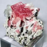 Rhodochrosite, fluorite, pyrite, sphalerite, dolomite
Wudong Mine, Liubao ("Babu"), Cangwu Co., Wuzhou, Guangxi Zhuang, China
60 mm x 46 mm (Author: Carles Millan)