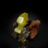 Mimetite<br />Neujahrsmaaßen Mine, Johanngeorgenstadt, Johanngeorgenstadt District, Erzgebirgskreis, Saxony/Sachsen, Germany<br />18 x 16 x 12 mm<br /> (Author: SunYi)