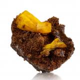 Legrandite<br />Ojuela Mine, San Judas chimney, Mapimí, Municipio Mapimí, Durango, Mexico<br />7.5 x 6 x 4 cm / main crystal: 3.8 cm<br /> (Author: MIM Museum)