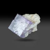 Fluorite on Barite<br />Berbes mining area, Berbes, Ribadesella, Comarca Oriente, Principality of Asturias (Asturias), Spain<br />4.4cm x 3.5cm x 3.4cm<br /> (Author: k-m.minerals)