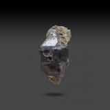 Carpholite on Smokey Quartz<br />Centerville District, Boise County, Idaho, USA<br />4.2cm x 2.2cm x 1.7cm<br /> (Author: k-m.minerals)