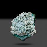 Chrysocolla after Aragonite<br />79 Mine, Chilito, Hayden area, Banner District, Dripping Spring Mountains, Gila County, Arizona, USA<br />73.8 x 51.5 x 34.4 mm<br /> (Author: k-m.minerals)