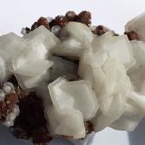 Calcite, Siderite, Goethite<br />Herja Mine, Chiuzbaia, Baia Sprie, Maramures, Romania<br />5 x 3,5 cm<br /> (Author: Volkmar Stingl)