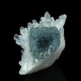Fluorite, Quartz<br />Huayllapon Mine (Huallapon Mine), Pasto Bueno, Pampas District, Pallasca Province, Ancash Department, Peru<br />7.9 x 4.7 cm<br /> (Author: am mizunaka)