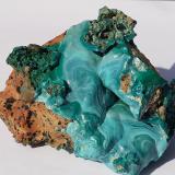 Malachite, Chrysocolla, CalciteFalkenstein, Schwaz, Zona Brixlegg-Schwaz, Distrito Schwaz, Valle Inn, Tirol Norte, Tirol, Austria7 x 5 cm (Author: Volkmar Stingl)