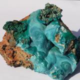 Malachite, Chrysocolla, CalciteFalkenstein, Schwaz, Brixlegg-Schwaz area, Schwaz District, Inn Valley, North Tyrol, Tyrol/Tirol, Austria7 x 5 cm (Author: Volkmar Stingl)