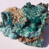 Malachite, Chrysocolla, CalciteFalkenstein, Schwaz, Zona Brixlegg-Schwaz, Distrito Schwaz, Valle Inn, Tirol Norte, Tirol, Austria6 x 5 cm (Author: Volkmar Stingl)