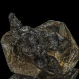 Quartz (variety smoky quartz)<br />Treasure Mountain Diamond Mine, Little Falls, Herkimer County, New York, USA<br /><br /> (Author: am mizunaka)