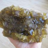 Fluorite<br />Aouli, Mibladen mining district, Mibladen, Midelt, Midelt Province, Drâa-Tafilalet Region, Morocco<br />Specimen size 19 cm, largest crystal 2,3 cm<br /> (Author: Tobi)