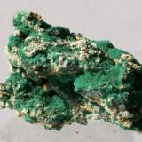 Malachite needles on matrix; Tsumeb Mine, Otawi highlands, Namibia.
65x52x40mm, 184g. GN’s collection id 09NAMm001.
Taken in direct sunlight. (Author: Gerhard Niklasch)