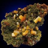 Wulfenite from Ojuela Mine, Level 7, La Campana, Mexico. Width of specimen 6 cm. (Author: Montanpark)