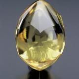 Diamond (4.21 -carats, rare canary-yellow color for locality), Crater of Diamonds State Park, Pike Co., AR, ~1.5 cm. (Author: Jim)
