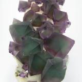 Fluorite, quartz
De’an Mine, De’an Co., Jiujiang Prefecture, Jiangxi Province, China
150 mm x 80 mm. Main crystal size: 30 mm on edge (Author: Carles Millan)
