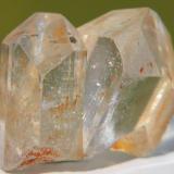 Topaz 
Klein Spitzkoppe, Namibia.
2cm x 2cm x 2.5cm (Author: Debbie Woolf)