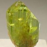 Olivine, var. peridot, St John’s Island, Egypt, 2 x 1.1 x 0.6 cm (Author: Jim)