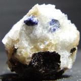Lazurite on Microcline with Pyrite Afghanistan, 15 mm tall (Author: nurbo)