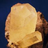 Here is my example of Sweetwater Mine, Missouri Calcite. The main crystal is 1 1/8" x 5/8" (2.8cm x 1.6cm) (Author: Jim Prentiss)