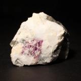 Fluorite from National Limestone Quarry, Pennsylvania. Crystal is 1x1.5 cm. (Author: Jessica Simonoff)