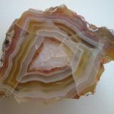 Nice polished pastel agate from the classic location Wendelsheim near Alzey, Rhineland-Palatinate. Sample 6 cm. (Author: Andreas Gerstenberg)