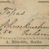 This nice 1900 label of the Berlin mineral dealer Ernst August Böttcher I once found on a flea market. (Author: Andreas Gerstenberg)