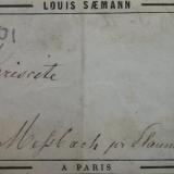 Original Louis Saemann label (1864). (Author: Andreas Gerstenberg)
