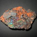 Many of you may know the colorful Spanish limonites. The samples from the Bayerland mine, Waldsassen, Fichtelgebirge, Bavaria look very similar. 10,5 cm sample. (Author: Andreas Gerstenberg)