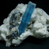 Bright-Blue colour aquamarine crystal on albite and mica, Tablejung, East Nepal

Size 110  x 84  x 75 mm (Author: olelukoe)