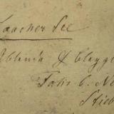1846 Senckenberg museum label of a galena from Fahr near Neuwied, Eifel mtns. (Author: Andreas Gerstenberg)