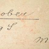 Old label of a Moschellandsberg cinnabar. About 1880. (Author: Andreas Gerstenberg)