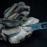 Aquamarine crystal on mica ,  Tablejung, East Nepal

Size 80  x 72  x 57 mm (Author: olelukoe)