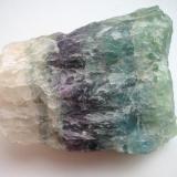 Massive, zoned fluorite from the Pfeifer mine, Wölsendorf, Bavaria. 8 cm sample with 1920s label, former Wilhelm Vierling (wilhelmvierlingite!) collection. (Author: Andreas Gerstenberg)