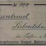 Label of Bergdirector Max Geipel collection. (Author: Andreas Gerstenberg)