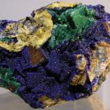 Azurite and Malachite on Fluorite Sidi Ayed Midelt Morocco

Size: 9 x 5.3 x 4 cm
Weight: 206 g (Author: Gordian)