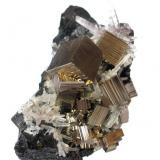Pyrite, Quartz, Sphalerite. 6.5x4x4cm (Author: José Miguel)