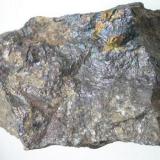 Massive bornite, a rather rare mineral from Kamsdorf, Thuringia. Picture width: 11 cm. (Author: Andreas Gerstenberg)