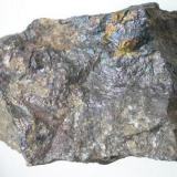 Massive bornite, a rather rare mineral from Kamsdorf, Thuringia. Picture width: 11 cm. (Author: Andreas Gerstenberg)
