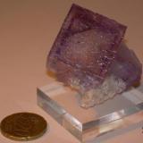 Fluorita, arista de 30 mm, Elmwood Mine, Carthage, Smith County, Tennessee, USA (Autor: Manuel Cánovas)